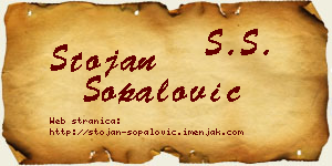 Stojan Šopalović vizit kartica